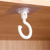 Traceless Wall Adhesive Hook，Rotate 360°Ceiling Adhesive Hook，Waterproof Bathroom Kitchen Heavy Duty Self Adhesive Hooks