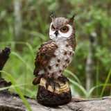 Owl Decor Statue Resin Fake Owl Sculpture for Home,Living Room Owl Outdoor Garden Decoration (Brown) In Australia - Darrahopens