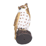 Owl Decor Statue Resin Fake Owl Sculpture for Home,Living Room Owl Outdoor Garden Decoration (Brown)