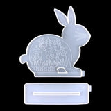 Rabbit logo mold, epoxy resin table mold, silicone desktop decoration mold, desktop ornament decoration mold