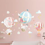 Hot air balloon wall stickers cartoon animal wall stickers fox elephant butterfly wall decorations DIY children's murals