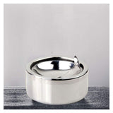 Stainless steel fly ash anti drop thick ashtray, home hotel bar large ashtray, living room with lid creative In Australia - Darrahopens
