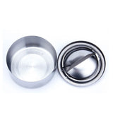 Stainless steel fly ash anti drop thick ashtray, home hotel bar large ashtray, living room with lid creative