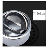 Stainless steel fly ash anti drop thick ashtray, home hotel bar large ashtray, living room with lid creative