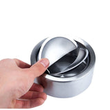 Stainless steel fly ash anti drop thick ashtray, home hotel bar large ashtray, living room with lid creative