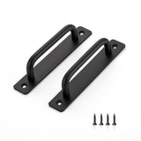 2pcs Warehouse door handle, black cabinet handle, zinc alloy door handle, with sliding closet door handle handle board