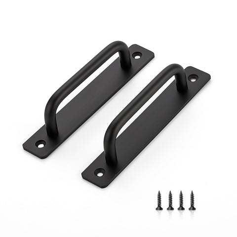2pcs Warehouse door handle, black cabinet handle, zinc alloy door handle, with sliding closet door handle handle board