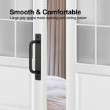 2pcs Warehouse door handle, black cabinet handle, zinc alloy door handle, with sliding closet door handle handle board