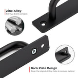 2pcs Warehouse door handle, black cabinet handle, zinc alloy door handle, with sliding closet door handle handle board