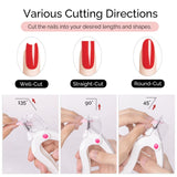 Used for fake nail art manicure, white adjustable stainless steel nail clippers, professional rotating nail clippers In Australia - Darrahopens