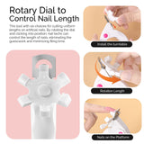 Used for fake nail art manicure, white adjustable stainless steel nail clippers, professional rotating nail clippers In Australia - Darrahopens