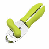 4-in-1 Stainless Steel Can Opener, Hand-Held Can Opener, Labor-saving Handle, Easy To Grasp And Heavy Load, Green