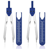 2pcs Electrocardiogram caliper with ruler electrocardiograph, nursing measuring tool with scale and sleeve, and dividing gauge