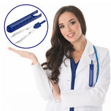 2pcs Electrocardiogram caliper with ruler electrocardiograph, nursing measuring tool with scale and sleeve, and dividing gauge