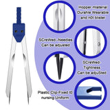 2pcs Electrocardiogram caliper with ruler electrocardiograph, nursing measuring tool with scale and sleeve, and dividing gauge