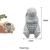 Rabbit Reusable Silicone Tea Injector, Grey, Fun Gift for Tea Enthusiasts, Smart Kitchen Tool Tea Maker Tea Bag In Australia - Darrahopens