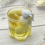 Rabbit Reusable Silicone Tea Injector, Grey, Fun Gift for Tea Enthusiasts, Smart Kitchen Tool Tea Maker Tea Bag