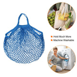 2pcs， Cotton Mesh Bag Reusable Washable Mesh Net String Grocery Bags Organizer for Fruits Vegetables Shopping