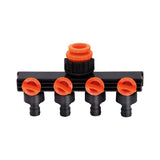 Irrigation diversion valve, splitter, 4-way water distributor, irrigation accessories controller, faucet hose