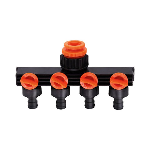 Irrigation diversion valve, splitter, 4-way water distributor, irrigation accessories controller, faucet hose