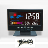 1pc Stylish Clock Creative Clock Multifunctional Clock Digital Clock Time Display Clock Alarm Clock LED