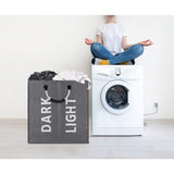 Large laundry basket with 2 compartments, foldable laundry bag, foldable laundry basket, foldable laundry storage box