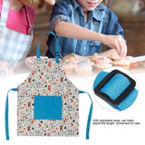 Kids Apron and Chef Hat Set Cute Children Baking Aprons Comfortable Cotton Canvas for Cooking Baby Baking Aprons
