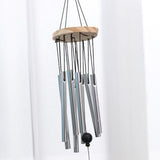 Metal Multi-Tube Solid Wood Wind Chime Lovely Outdoor Living Yard Garden Decorations Window Bells Wall Hanging Ornaments