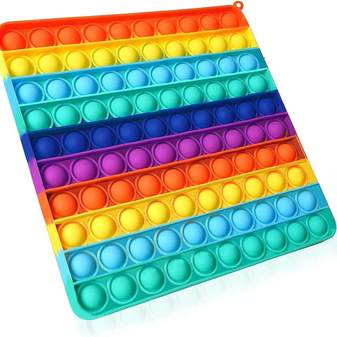 Children's and adults' silicone bubble sensing toys, special needs square bubble sensing toys in multiple colors