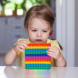 Children's and adults' silicone bubble sensing toys, special needs square bubble sensing toys in multiple colors