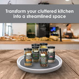 Turntable, Pantry Organizers and Storage Spice Rack Can Organizer for Kitchen Cabinet Fridge, Decorative Tray for Fruit