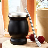 Stainless Steel Vacuum Insulated Thermal Cup Easy to Clean Gourd Shape Ideal for Home Office Outdoor Use Black In Australia - Darrahopens