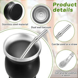 Stainless Steel Vacuum Insulated Thermal Cup Easy to Clean Gourd Shape Ideal for Home Office Outdoor Use Black In Australia - Darrahopens