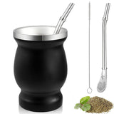 Stainless Steel Vacuum Insulated Thermal Cup Easy to Clean Gourd Shape Ideal for Home Office Outdoor Use Black