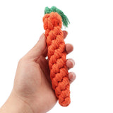 Dog Teeth Cleaning Toy Cotton Rope Carrot Shaped Pet Chewing Anti Bite Grinding Carrot Set Teeth Cleaning Anti Bite