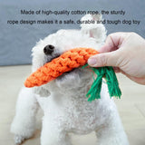 Dog Teeth Cleaning Toy Cotton Rope Carrot Shaped Pet Chewing Anti Bite Grinding Carrot Set Teeth Cleaning Anti Bite