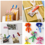 10pcs DIY handmade decorative wooden clip, colorful wooden clip, photo clip, hemp rope wooden clip, sealing clip In Australia - Darrahopens