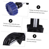 2pcs， Adjustable Bosshead Clamp Holder, Lab Heavy Duty Boss Head Clamp Holder Aluminum Alloy Body, up to 13mm Rods for Laboratory Use