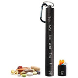 Travel Pill Organizer 7 Day, Waterproof Emergency Pill Cases Medicine Holder, Daily Pill Dispenser with Keychain