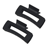 2pcs Women's black hair clip, matte rectangular anti slip clip, suitable for grasping large hair sizes of coarse and fine hair In Australia - Darrahopens
