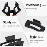 2pcs Women's black hair clip, matte rectangular anti slip clip, suitable for grasping large hair sizes of coarse and fine hair In Australia - Darrahopens