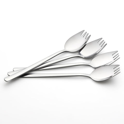 4pcs，Stainless steel spoons and forks for daily use, back to school lunch supplies, camping and hiking heavy cutlery set In Australia - Darrahopens