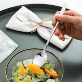 4pcs，Stainless steel spoons and forks for daily use, back to school lunch supplies, camping and hiking heavy cutlery set