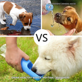 450ml portable and durable pet water bottle with leak proof button, BPA free portable dog bowl outdoor kettle
