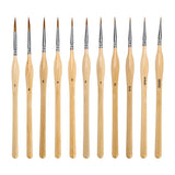 11pcs Wood Detail Paint Brushes Set Miniature Brushes with Triangular Handles for Fine Detailing & Art Painting - Acrylic In Australia - Darrahopens
