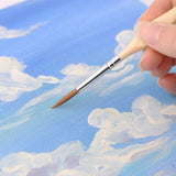11pcs Wood Detail Paint Brushes Set Miniature Brushes with Triangular Handles for Fine Detailing & Art Painting - Acrylic