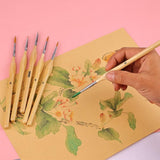 11pcs Wood Detail Paint Brushes Set Miniature Brushes with Triangular Handles for Fine Detailing & Art Painting - Acrylic