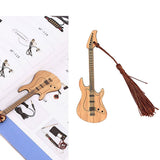 Personalized Bookmark,Guitar Shape Bamboo Bookmark Bookmarks Aesthetic Gift for Teachers Students Men Women
