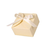 Kraft Paper Treat Boxes for Gift Giving Wedding Baby Shower Birthday Yellow Small Gift Boxes with Ribbons for Packaging Candy