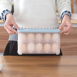 Egg storage box stackable for storing refrigerators with lids, kitchen egg containers, and refrigerators